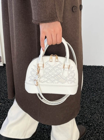 Gu Liang Jiji ženska torbica za kumstvo, oblik školjke, elegantna izvezenost, dijamantni quilt uzorak, crossbody preko ramena
