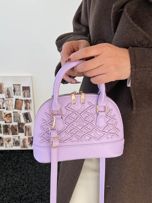 Gu Liang Jiji ženska torbica za kumstvo, oblik školjke, elegantna izvezenost, dijamantni quilt uzorak, crossbody preko ramena