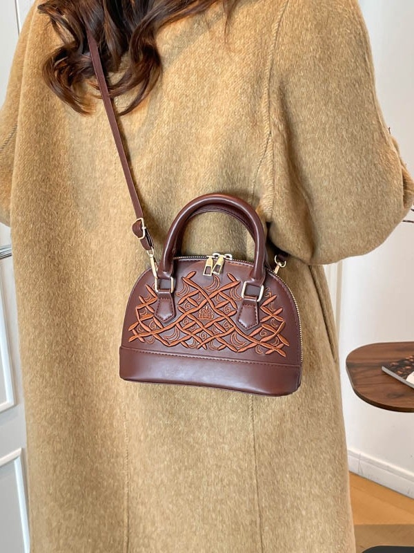 Gu Liang Jiji ženska torbica za kumstvo, oblik školjke, elegantna izvezenost, dijamantni quilt uzorak, crossbody preko ramena
