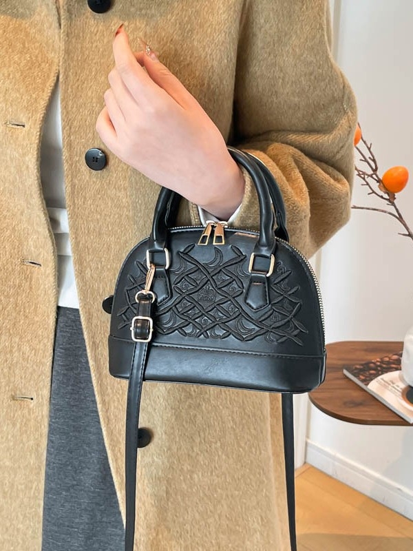 Gu Liang Jiji ženska torbica za kumstvo, oblik školjke, elegantna izvezenost, dijamantni quilt uzorak, crossbody preko ramena
