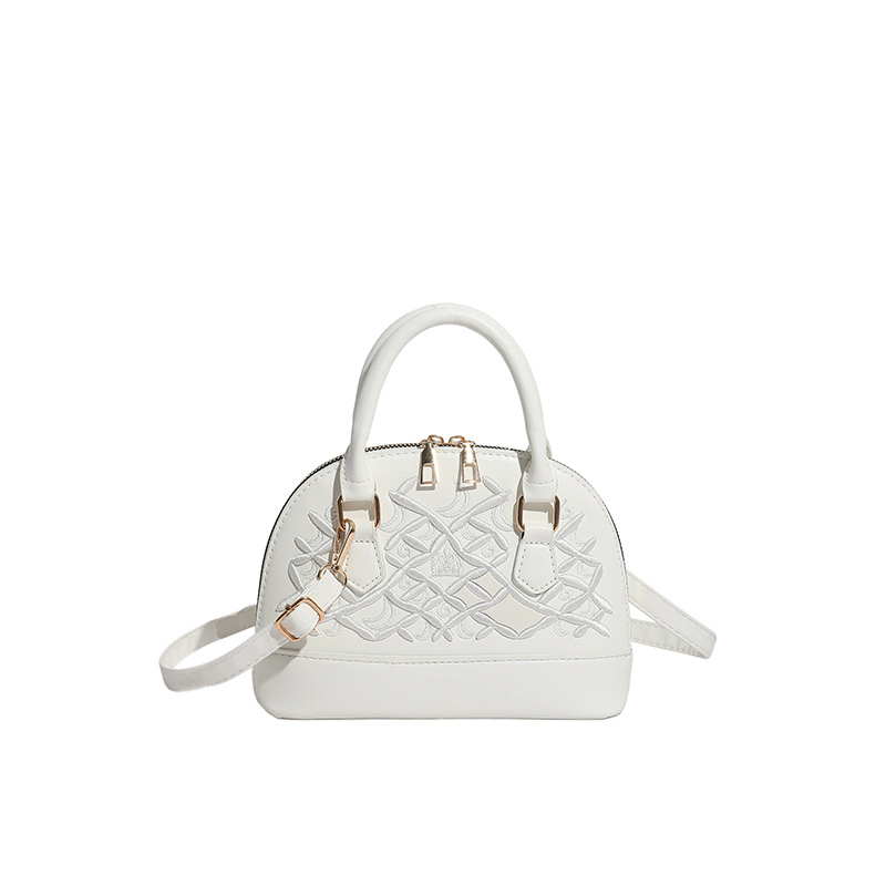 Gu Liang Jiji ženska torbica za kumstvo, oblik školjke, elegantna izvezenost, dijamantni quilt uzorak, crossbody preko ramena