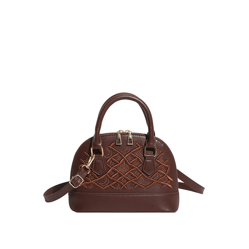 Gu Liang Jiji ženska torbica za kumstvo, oblik školjke, elegantna izvezenost, dijamantni quilt uzorak, crossbody preko ramena