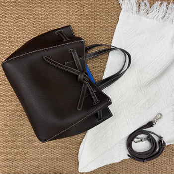 Minimalistička crossbody torba korejskog stila od kože prvog sloja teleće kože — prava koža, ženska torba