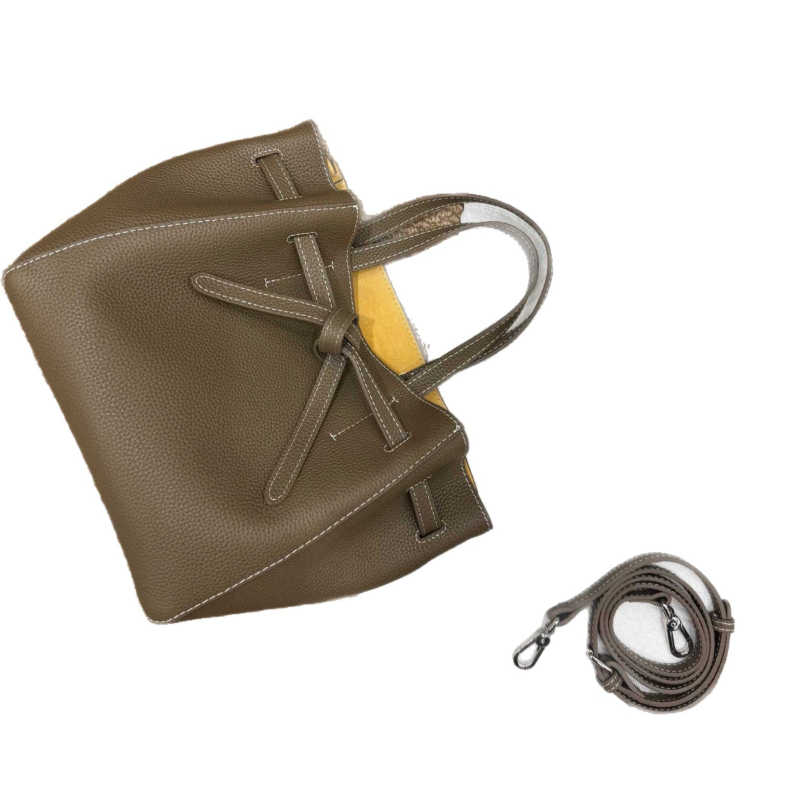 Minimalistička crossbody torba korejskog stila od kože prvog sloja teleće kože — prava koža, ženska torba