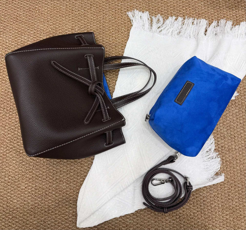 Minimalistička crossbody torba korejskog stila od kože prvog sloja teleće kože — prava koža, ženska torba