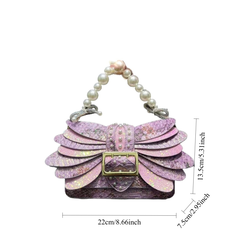 Ženska torbica s krilima, elegantna večernja crossbody torbica