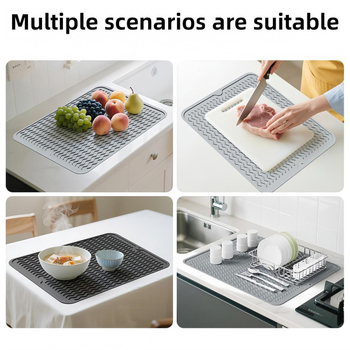 Covoraș din silicon pentru suportul lateral al grătarului, rezistent la căldură, anti-murdărie, pentru depozitarea condimentelor și a spatulelor