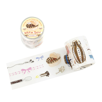 Letter Lover Die-Cut Washi Tape, seria Senna Evening Breeze — decor pentru jurnal cu motiv ilustrativ literar