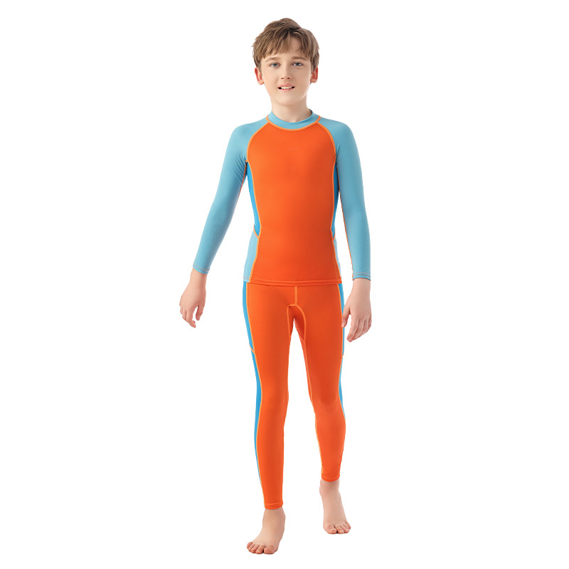 Dječji dvodijelni neoprenski wetsuit za vodene sportove: surfanje, plivanje, vožnja brodom, ronjenje s maskom, toplinska zaštita i zaštita od sunca