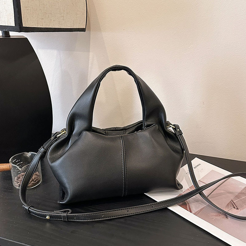 Torba za ramena u obliku oblaka, stil lunchbox, srednja veličina, PU koža, proljeće 2026, svestrana crossbody torba