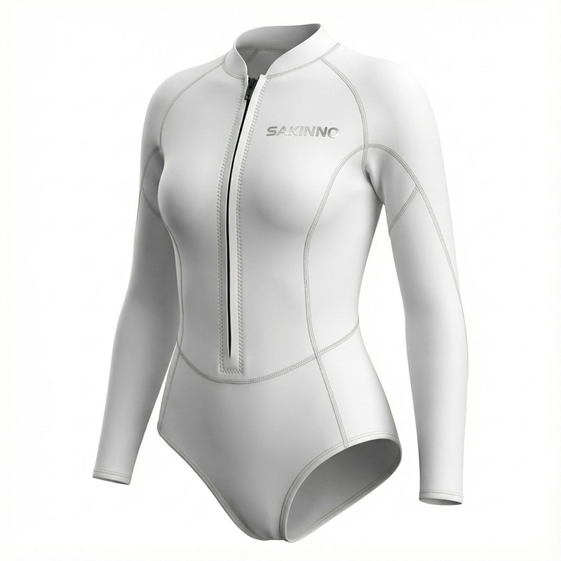 2 mm ženski dugi rukav neoprenski wetsuit s vodootpornim zatvaračem za ronjenje, trening i utrke