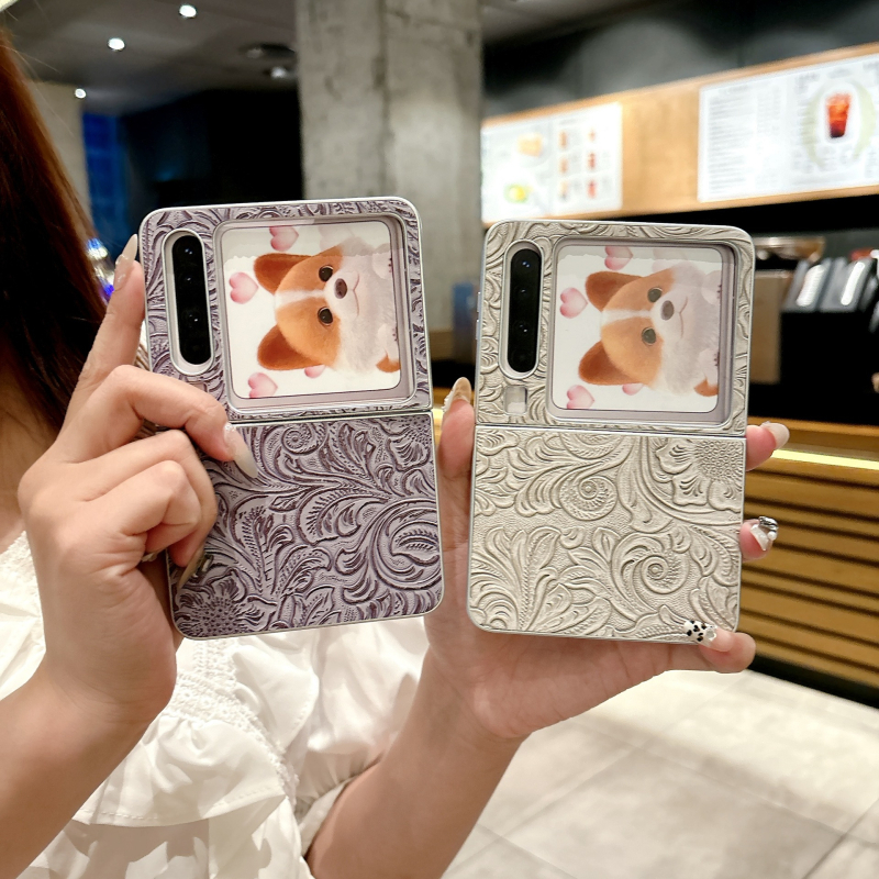 Калъф за Huawei Purax с 3D луксозен флорален дизайн, стилен удароустойчив протектор от изкуствена кожа