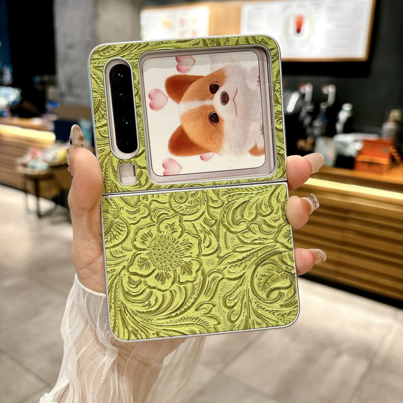 Калъф за Huawei Purax с 3D луксозен флорален дизайн, стилен удароустойчив протектор от изкуствена кожа