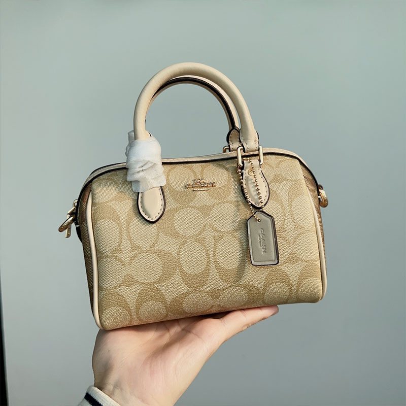 Mini Rowan Boston Pillow torbica – vintage denim inspirirana kanvas crossbody, mala veličina
