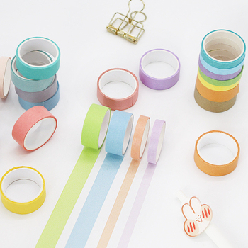Wheat Youth Macaron washi bandă – autocolante decorative DIY, culori solide, set de 3 cutii, 12 culori pentru planner