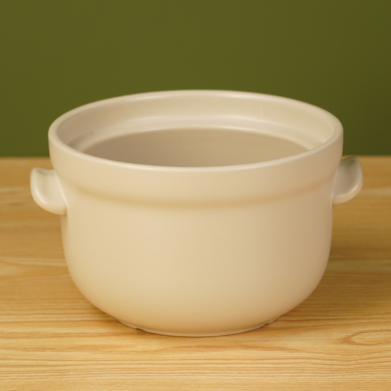 Oală ceramică cu model de fructe, stil chinezesc, pentru orez gătit în oală de lut, vas plat cu capac ceramic, rezistentă la temperaturi ridicate.