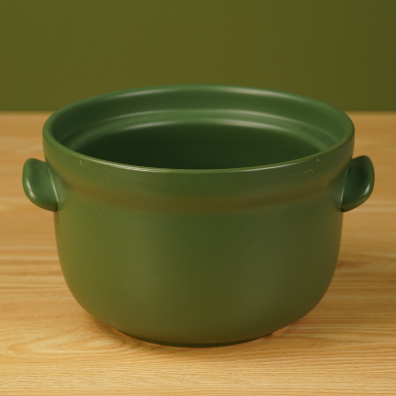 Oală ceramică cu model de fructe, stil chinezesc, pentru orez gătit în oală de lut, vas plat cu capac ceramic, rezistentă la temperaturi ridicate.