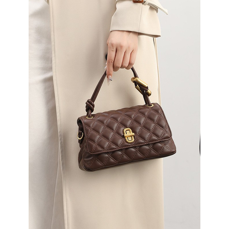 Ženska torbica inspirirana Chanelom, kvilirana dijamantna mreža s lancem, uzorak kavijara, 2025 novi model, za crossbody ili preko ramena