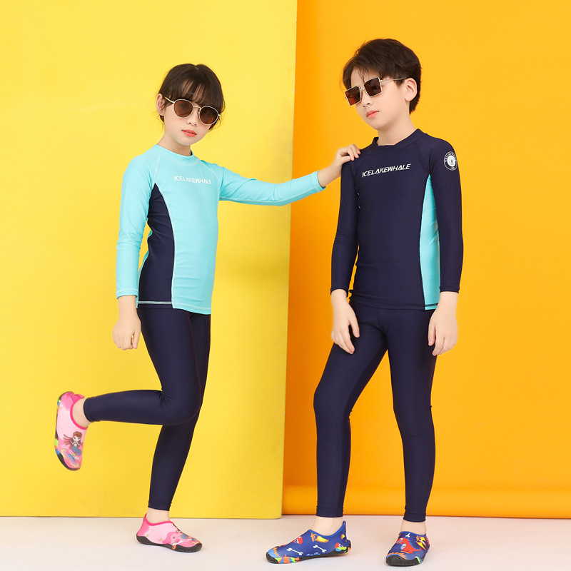 Dječji dvodijelni kupaći kostim s dugim rukavima u korejskom stilu za ronjenje, snorkeling i surfanje, s motivom meduze
