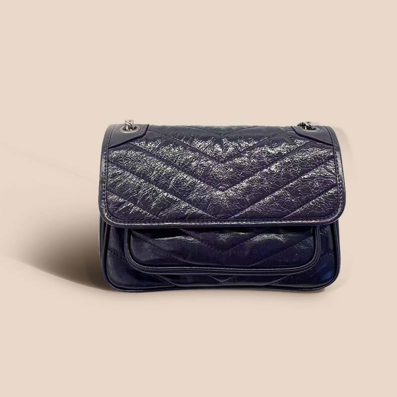 Starry ženska kožna messenger torba, srednje veličine, urbani minimalistički stil, koža s uljem voskom, lančana ramenska, zatvaranje s preklopom, podstava od poliestera, unutarnja džep sa zipom, horizontalni kvadratni oblik, retro stil, ljeto 2024