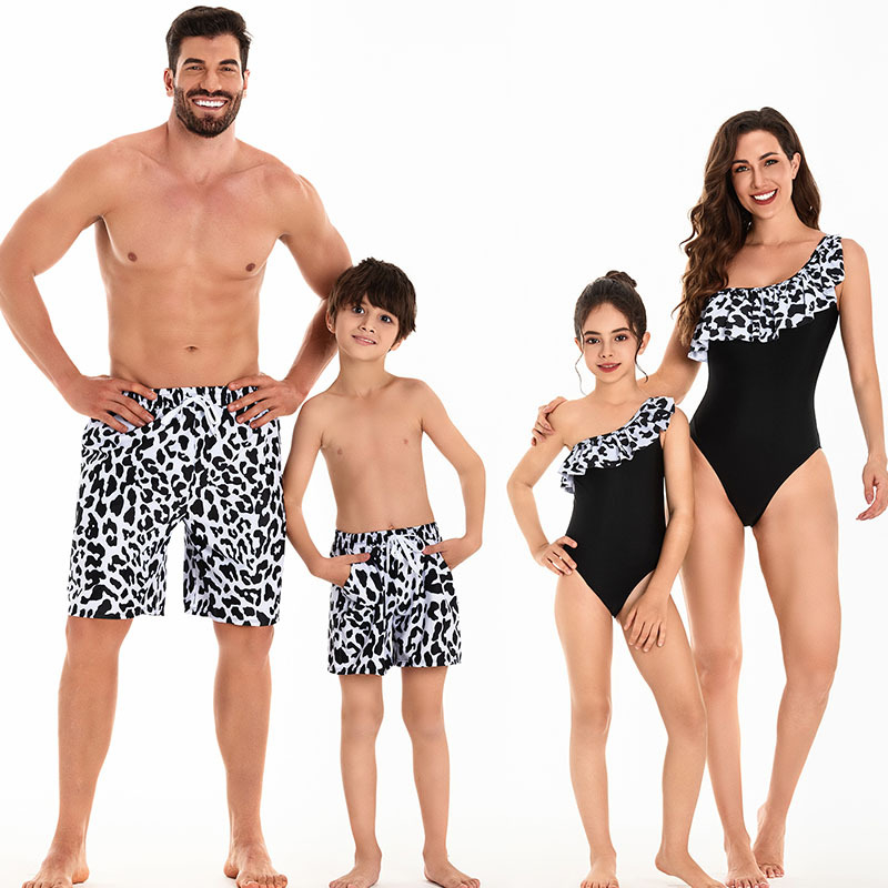 2024 obiteljski kupaći set: bikini majka-kćer i otac-sin beach shorts s elastičnim pojasom
