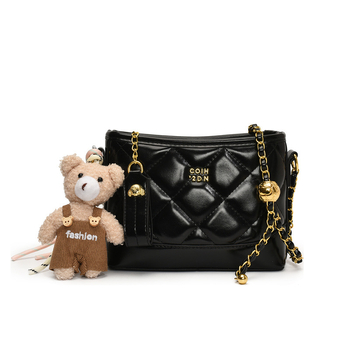 Ženska mini kvadratna torbica s dijamantnim šavom i lančićem, hobos stil crossbody torba
