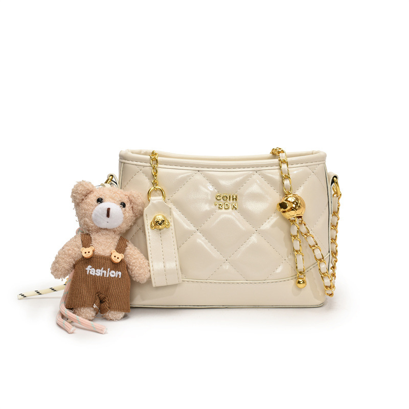 Ženska mini kvadratna torbica s dijamantnim šavom i lančićem, hobos stil crossbody torba