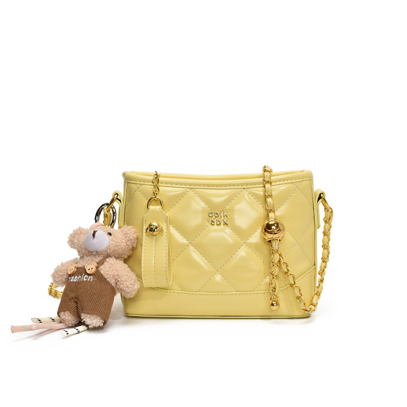 Ženska mini kvadratna torbica s dijamantnim šavom i lančićem, hobos stil crossbody torba