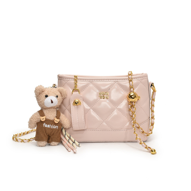 Ženska mini kvadratna torbica s dijamantnim šavom i lančićem, hobos stil crossbody torba