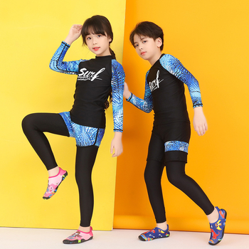 Ice Lake Whale set wetsuit za roditelje i dijete, dugi rukavi, duge hlače, brzo suši, za plivanje, surfanje i ronjenje na plaži – unisex, s motivom meduze