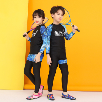 Ice Lake Whale set wetsuit za roditelje i dijete, dugi rukavi, duge hlače, brzo suši, za plivanje, surfanje i ronjenje na plaži – unisex, s motivom meduze
