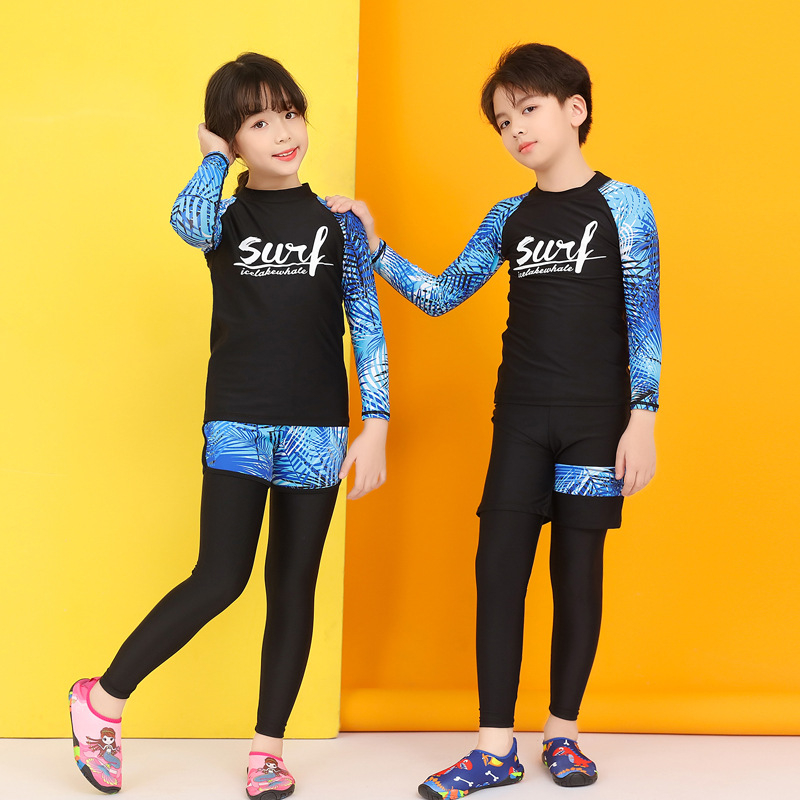 Ice Lake Whale set wetsuit za roditelje i dijete, dugi rukavi, duge hlače, brzo suši, za plivanje, surfanje i ronjenje na plaži – unisex, s motivom meduze