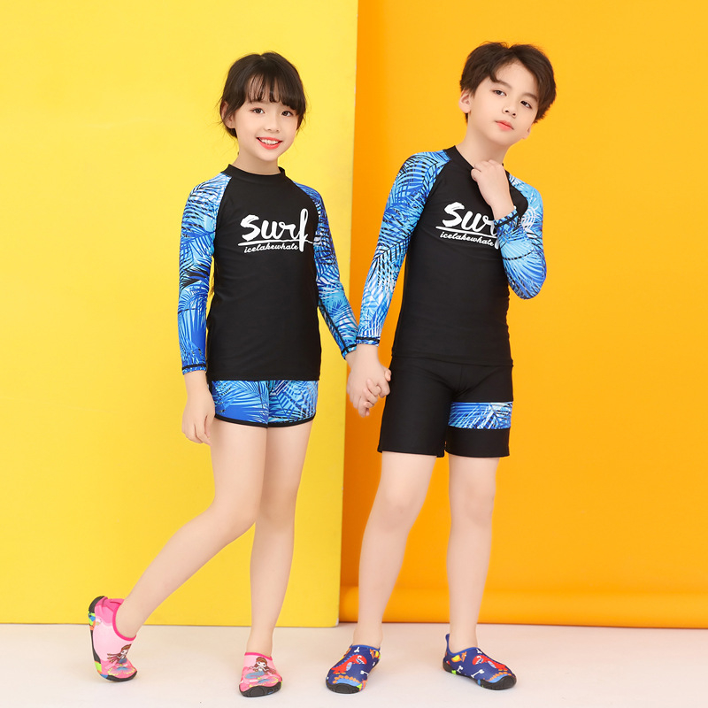 Ice Lake Whale set wetsuit za roditelje i dijete, dugi rukavi, duge hlače, brzo suši, za plivanje, surfanje i ronjenje na plaži – unisex, s motivom meduze