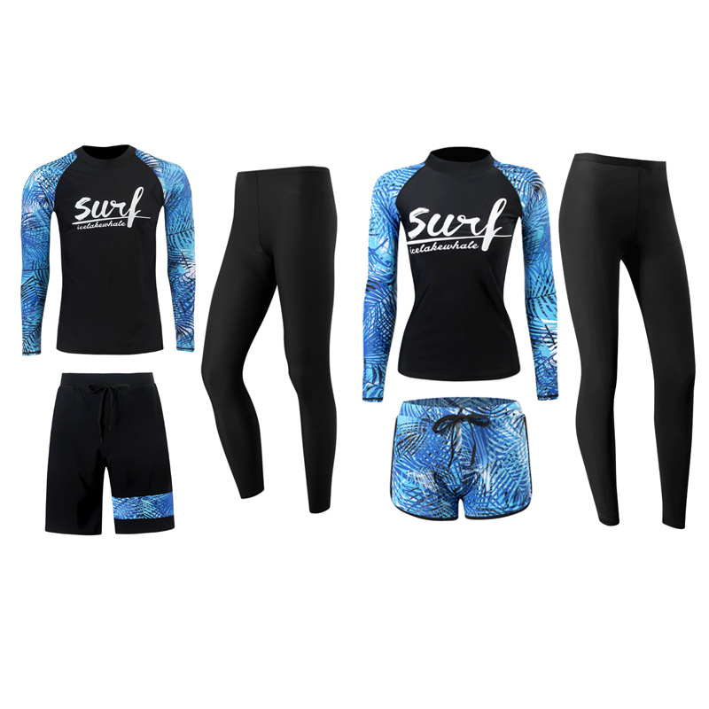 Ice Lake Whale set wetsuit za roditelje i dijete, dugi rukavi, duge hlače, brzo suši, za plivanje, surfanje i ronjenje na plaži – unisex, s motivom meduze