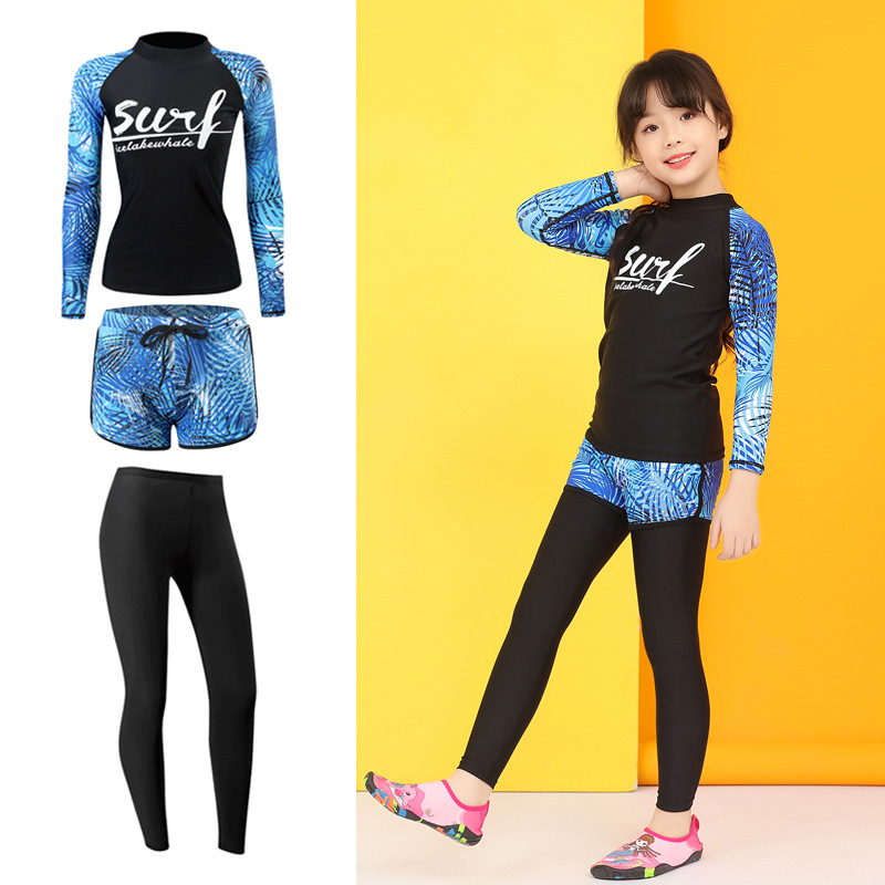 Ice Lake Whale set wetsuit za roditelje i dijete, dugi rukavi, duge hlače, brzo suši, za plivanje, surfanje i ronjenje na plaži – unisex, s motivom meduze
