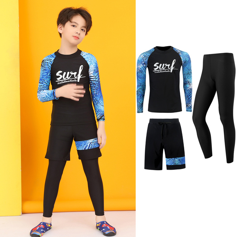 Ice Lake Whale set wetsuit za roditelje i dijete, dugi rukavi, duge hlače, brzo suši, za plivanje, surfanje i ronjenje na plaži – unisex, s motivom meduze