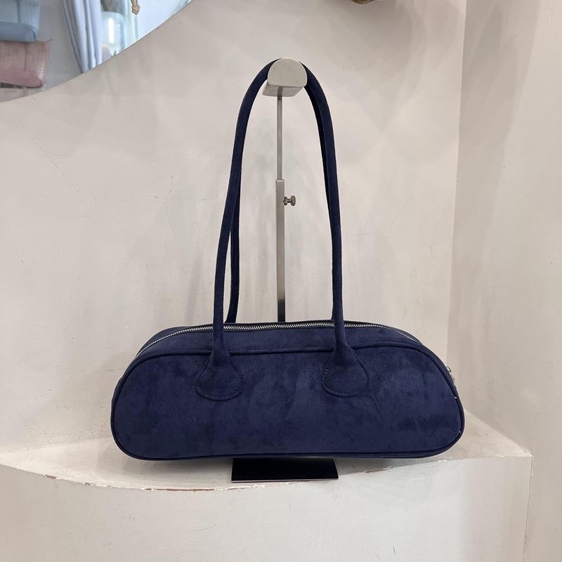Nis vintage torbica od velura PU kože sa zipom, za rame ili ispod pazuha, premium Boston stil, jesen