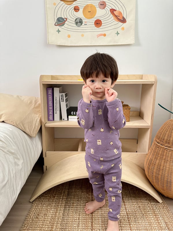 Set termic pentru copii, din lână groasă, cald pentru toamnă și iarnă, Bluza cu mânecă lungă și pantaloni, imprimeu desene animate și flori