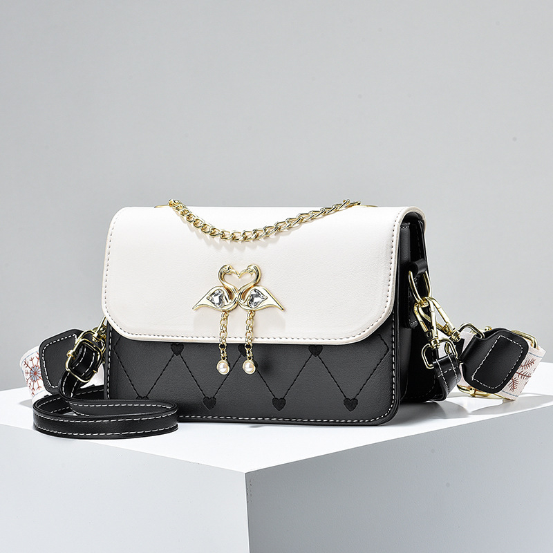GDCD ženska PU crossbody torba, srednje veličine kvadratnog oblika, pretinci na zip, svakodnevna elegancija