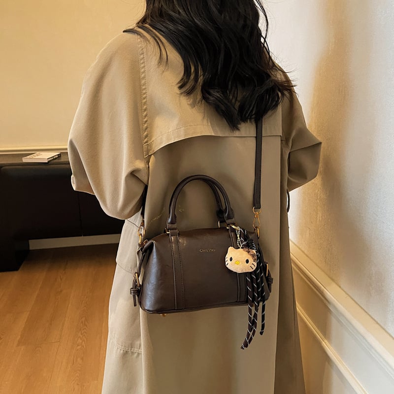 2026 Ženska mala kvadratna torbica – vintage europsko-američki stil, crossbody torba preko ramena, Boston stil