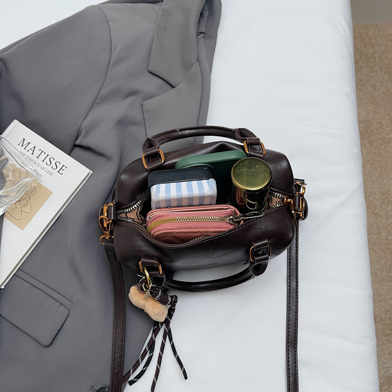 2026 Ženska mala kvadratna torbica – vintage europsko-američki stil, crossbody torba preko ramena, Boston stil