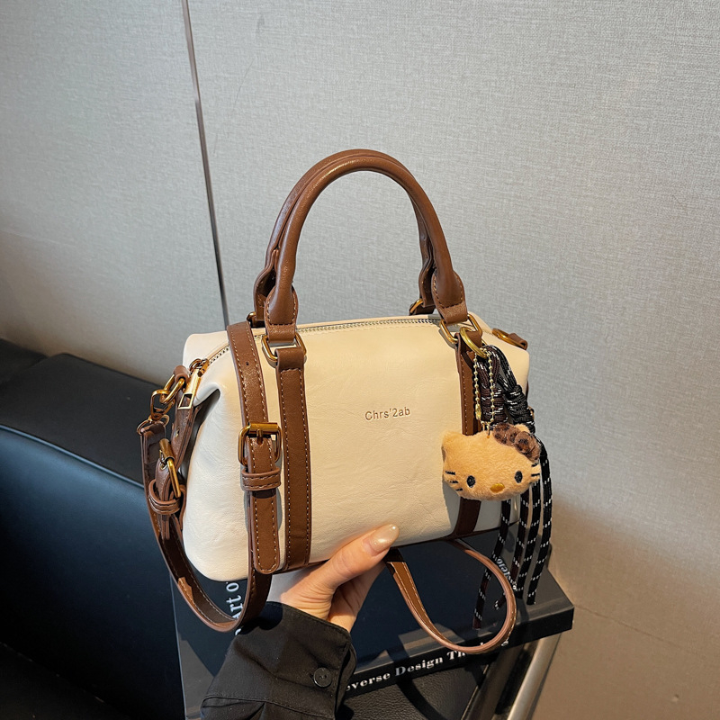 2026 Ženska mala kvadratna torbica – vintage europsko-američki stil, crossbody torba preko ramena, Boston stil