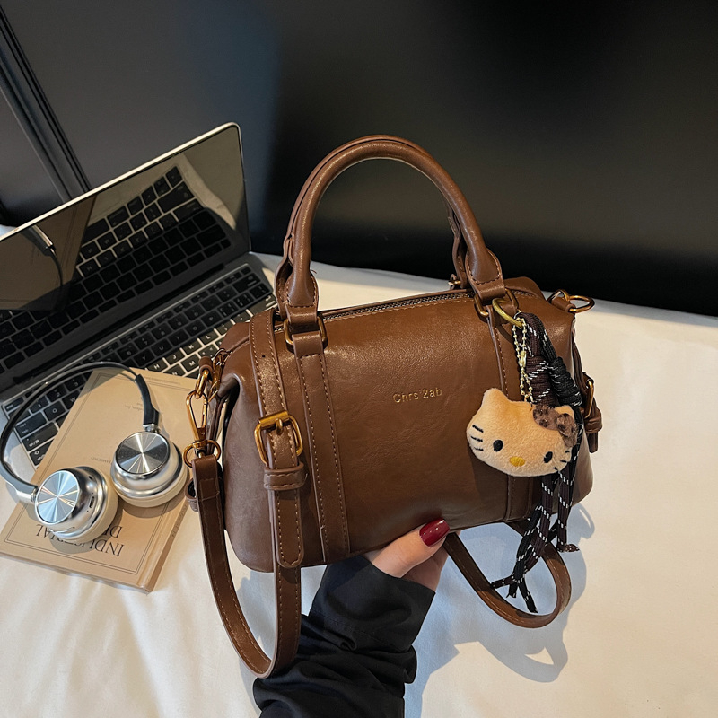 2026 Ženska mala kvadratna torbica – vintage europsko-američki stil, crossbody torba preko ramena, Boston stil
