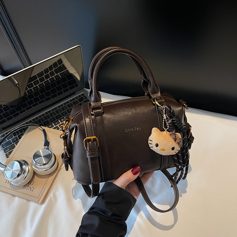 2026 Ženska mala kvadratna torbica – vintage europsko-američki stil, crossbody torba preko ramena, Boston stil