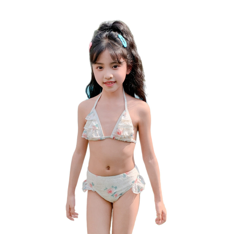 Obiteljski kupaći kostim s UV zaštitom, dugi rukav, korejski stil, četverodjelni bikini set za majku i kćer