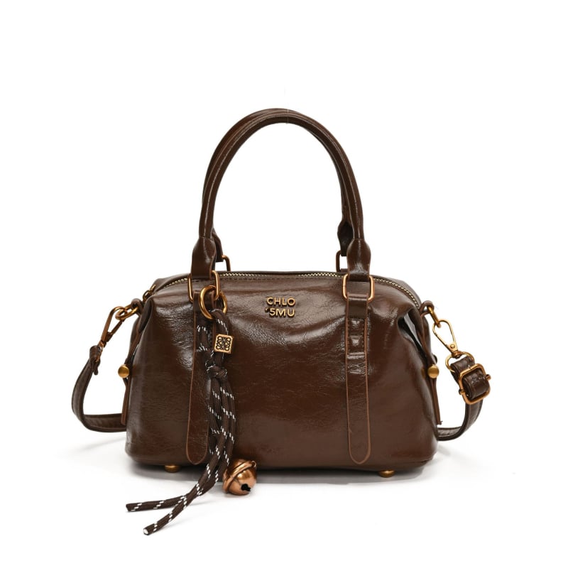 PU bucket torba u vintage korejskom stilu za žene, zimska kolekcija 2024, crossbody sa zatvaračem, oblik jastuka
