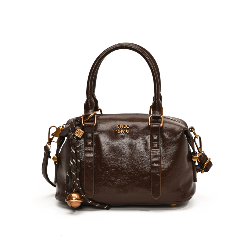 PU bucket torba u vintage korejskom stilu za žene, zimska kolekcija 2024, crossbody sa zatvaračem, oblik jastuka