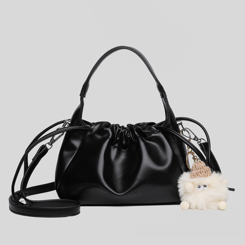 Mekana kožna torba s plisama u obliku oblaka, crossbody za žene, elegantna luksuzna torba 2025 novi model