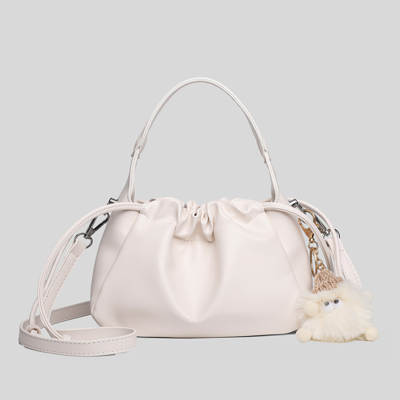 Mekana kožna torba s plisama u obliku oblaka, crossbody za žene, elegantna luksuzna torba 2025 novi model