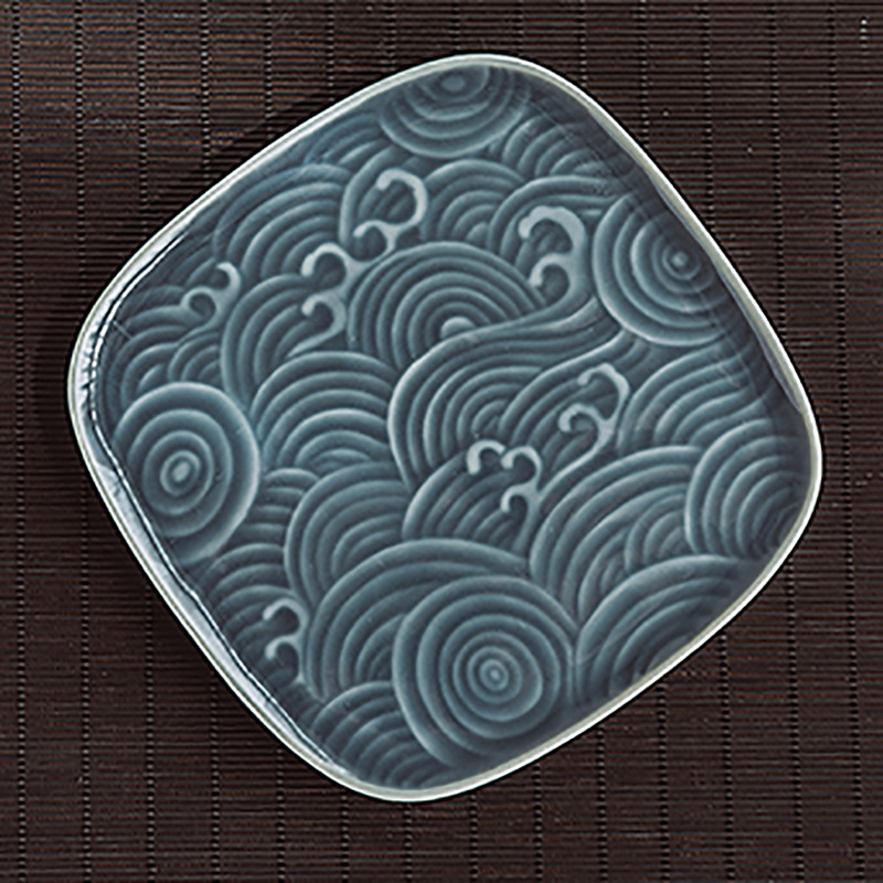 Set ceai ceramic Kung Fu cu suport sculptat pentru ceainic și bol cu capac